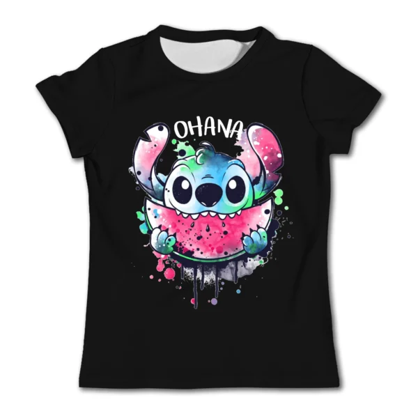 Girls Kawaii Stitch T-shirt Child Girl Clothing - Image 3
